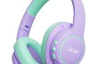 Acer Kids Bluetooth 6.0 Headphones Over Ear Headsets with Mic 75H Playtime 85dBA Safe Volume USB C Fast Charging for IPad Tablet