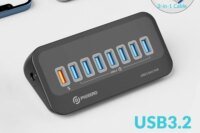 PHIXERO USB Splitter USB 3.2 Hub 5Gbps Type C Adapter Multi Ports USB 3.0 Docking Station Hub for Surface Macbook Laptop PC Hub