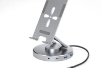 6/10 in 1 Multi USB C Hub Rotating Phone Tablet Stand Foldable Desktop Convenient 360 ° Base Handheld Docking Station