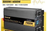 Pure Sine Wave Inverter 3000W 4000W 5000W 6000W 7000W 8000W Solar Inverters Voltage Converter DC 12V/24V to AC 220V Car Inverter