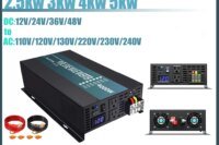 Pure Sine Wave Inverter 12V 24V 120V 220V 2.5kw 3kw 4kw 5kw Off Grid Power Converter 36V 48V DC to 100V 110V 230V 240V AC