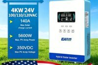 EASUN POWER hybrid Soalr Inverter 4KW MPPT 140A 350VDC PV Input 110VAC 24VDC 4000W Pure Sine Wave 6.25 Inch LCD Display Household with WIFI/without WIFI US warehouse