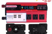 5000W Car Power Inverter DC 12V To AC 110V Converter Pure Sine Wave Fast Charging LCD LED Display Converter Charger Adapter