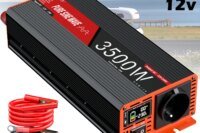 Pure Sine Wave Inverter DC 12V to AC 220V 50HZ EU socket 3500W  Voltmeter Converter Transformer