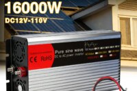 16000W Car Power Inverter DC 12V to AC 110V Pure Sine Wave Solar Converter Portable with LCD Display
