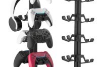 Headset Stand Game Controller Holder Compatible with PS5/Xbox/Nintendo Switch/PS4, Headphone Holder Metal Earphone Stand