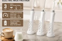 USB Rechargeable Milk Frother Mini Handheld Electric Foam Maker 3 Speed Whisks For Latte Cappuccino Coffee Drink Mixer Stainless Steel Egg Beater Hot Chocolate Blender Kitchen Gadgets Tools For Home Use