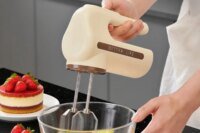 ONEKA Cordless Electric Handheld Mixer 5 Speed With Two Detachable Whisks For Kitchen Baking Starter Kit Gift Idea