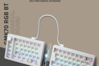 GMK70 Split Type Customized Gaming Mechanical Keyboard Kit Hot swappable Gasket Customized Ergonomic Keyboard Supports QMK/VIA