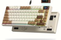 Womier S-K80 75% Coffee Cat Keyboard with OLED Display Mechanical Gaming Keyboard Hot Swap Keyboard Gasket RGB Custom Keyboard