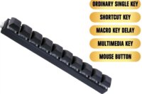 Custom Mini USB Wired 10 Keys Keyboard DIY Shortcut Keyboard Black USB Programmable Macro Mechanical Keyboard For PC