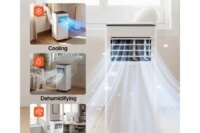 Portable Air Conditioner, 10000 BTU ASHRAE 6000 BTU SACC 3-in-1 Standing Cooling Ac Unit, with LED Touch Panel Remote Control,