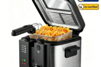 2.5L 1500W Electric Deep Fryer (US Plug) Large Capacity Countertop Home Fryer for Fried Chicken Fries Pot UL