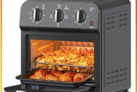 Family Size Air Fryer Toaster Oven Combo,13QT,360° Hot Air Circulation for Healthy Oil-Free Cooking, Multifunctional Convection Contertop Oven, Adjustable Time & Temp Control