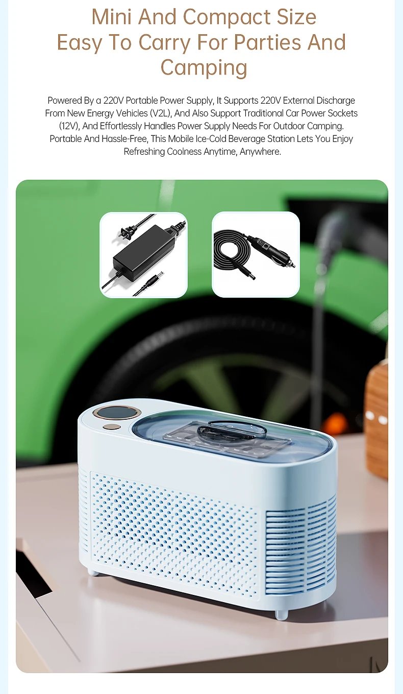 Yanace Portable Ice Maker Countertop Electric Ice Cube Machine for Home Kitchen Bar Party Easy Clean Perfect for Cocktails Drink