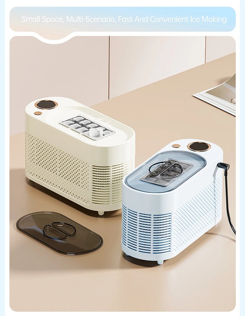 Yanace Portable Ice Maker Countertop Electric Ice Cube Machine for Home Kitchen Bar Party Easy Clean Perfect for Cocktails Drink