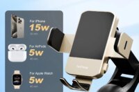 15W Qi Magnetic Wireless Car Phone Charger Auto-Clamping Car Charger Phone Holder Dashboard Vent Phone Mount Fast Charging