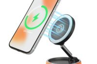 15W Wireless Car Charger Phone Holder N55 Magnetic Vacuum Fast Charging Station Portable 360° Rotatable for iPhone All Phones
