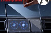 Car Wireless Charger For Samsung Galaxy Z Fold 6 5/Flip 6 5 Dual Coil Fold Screen Phone Fast Charging Vent Mount Car Holder