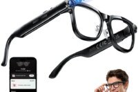 AI Smart Glasses with ChatGPT Real-Time Translation 1300W Camera AI Comic Diary Generator 40g Ultra-Light Long Battery Life