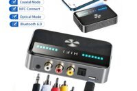 KEBIDUMEI NFC Bluetooth 6.0 Audio Receiver Transmitter Digital to Analog Converter DAC Low Latency Music Wireless Adapter