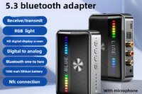 NFC Bluetooth 5.3 Receiver and Transmitter Adapter Wireless Music 3.5mm AUX RCA Optical Support U-Disk for Desktop Speaker Amp