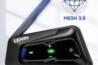 LEXIN-MeshCom Motorcycle MESH&Bluetooth Headset Intercom ,With Mesh Communication System, Parallel Audio- Intercom,24 Riders