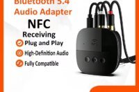NFC Wireless Bluetooth 5.4 Audio Receiver Adapter 3.5mm AUX USB Stereo RCA U-Disk/TF Card With Mic For Car Kit Speaker Amplifier