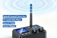 KEBIDUMEI Bluetooth 5.4 Receiver Transmitter Optical Coaxial 3.5mm Aux TF/U Disk Wireless Music Player Adapter For Car Speaker