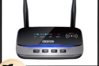 NFC 80m Bluetooth 5.0 Transmitter Receiver AptX HD LL Optical RCA AUX 3.5mm Wireless Audio Adapter for TV PC Pair 2 Headphones