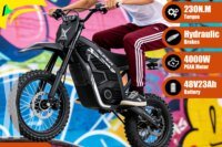 Eskute Nova X Electric Dirt Bike for Teens & Adults, 14"/12" Fat Tire Electric Motorcycle, 48V23AH Battery Nova Ebike 35-46MPH Ebike, Full Suspensions E-Moped for Kids, Teens & Adult