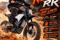 ESKUTE RR Electric Dirt Bike, 50+mph 5500W Peak Mid-Drive Motor, Electric Motorcycle with 60 Mile 60V 30Ah Removable Battery, Hydraulic Dual Shock Absorbers,