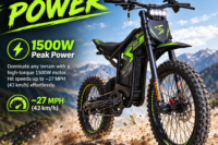1500W High Power Electric Motorcycle 43km/h Off Road Dirt Bike 52V 22.5Ah Hydraulic Brake E-ABS 19 17 Inch Tubeless Tire for Adults