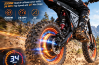 FREEBY 66 2000W Electric Dirt Bike, UL Certified 48V 22.5Ah Battery, 31 Miles Range Off-Road E-Moto, Dual Suspension, Hydraulic Disc Brakes, 34MPH