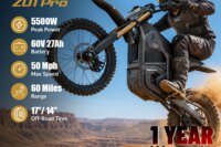 ZUH Z01 PRO Electric Dirt Bike Motorcycle for Adults,60V 5500W Brushless Motor,27Ah Lithium Battery,Max Speed 50MPH,Max Range 60MI,Full Hydraulic Brakes & Suspensions,17/14 Inch Off Road Tires