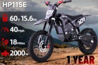 KOOZ HP115E 60V 2000W Electric Motorcycle for Kids and Teens,Electric Dirt Bike Up to 40 MPH & 18 Miles Long-Range.