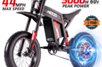 HEZZO Electric Dirt Bike 60V 3000W 43mph Powerful Electric Bike D5 20*4.0 Fat Tire Motocross Hydraulic Brakes FASTACE Suspension 30Ah 75Miles Long Range Ebike