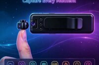 A5 Mini Body Camera 4K HD Video Recorder, 360° Rotatable Lens, Night Vision Motion Detection, Clip-on Portable Wearable Camera, Loop Recording Audio Video Recorder for Meeting Interview Outdoor Travel Security Recording