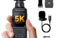 5K Body Camera Audio 270° Rotating Lens 128GB Mini Camera External Mic and EIS Stabilization 4K/60FPS Z14 Vlogging Camera for Daily Recording  Bike Cameras Sports DV Car DVR Recorder
