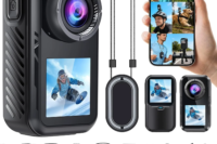 Pocket Mini Action Camera Dual 1.3 Inch Color Screen 5K HD Video Recording EIS Anti Shake 130° Wide Angle Lens Outdoor Vlog Sports Camera