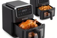 4.8QT/6.5QT Extra Large Visual Air Fryer With Clear View Window, 1300W/1500W Digital Air Fryer With Reheat Mode, Easy Clean Detachable Crisping Plate, All Round Even Heating, Premium Gift For New Home, Party And All Holiday Festival Presents