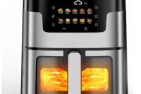 [10-In-1 Air Fryer] 10-In-1 Digital LED Touch Screen Air Fryer, 7.5QT Oilless Cooker With 10 Preset Cooking Modes