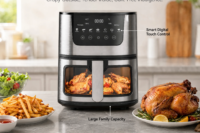 Hot Sales Air Fryer 7L Oil-free Air Fryer 360°Baking Convection Oven Air Fryers For Chicken Wings Fries Chips Healthy Cooker