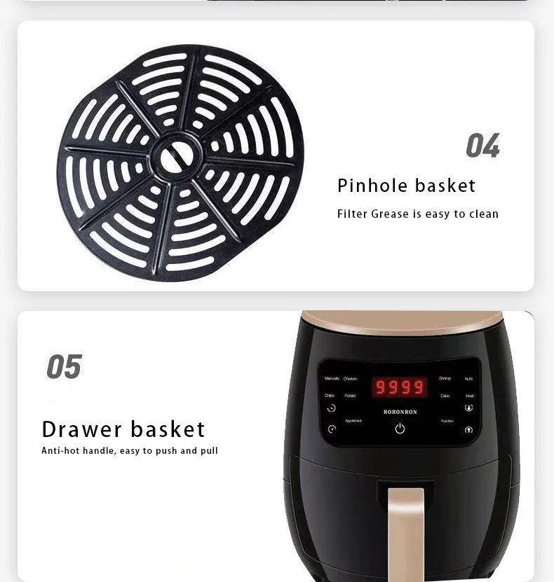 2025 2 in 1 7 10Liter 110V Oven 18L 220V 110V 23L 25L 4In1 6Qt Touch Screen 7.7L 5.0 Air Fryer