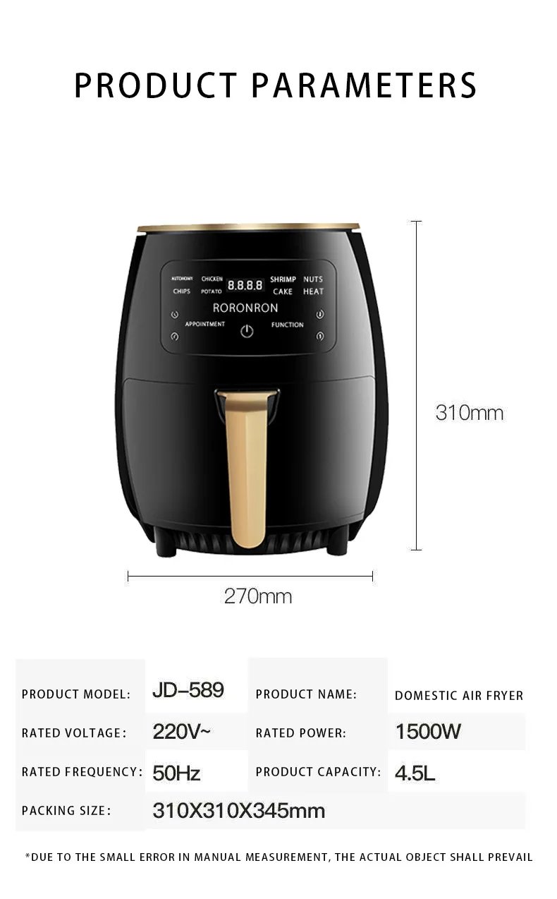 2025 2 in 1 7 10Liter 110V Oven 18L 220V 110V 23L 25L 4In1 6Qt Touch Screen 7.7L 5.0 Air Fryer