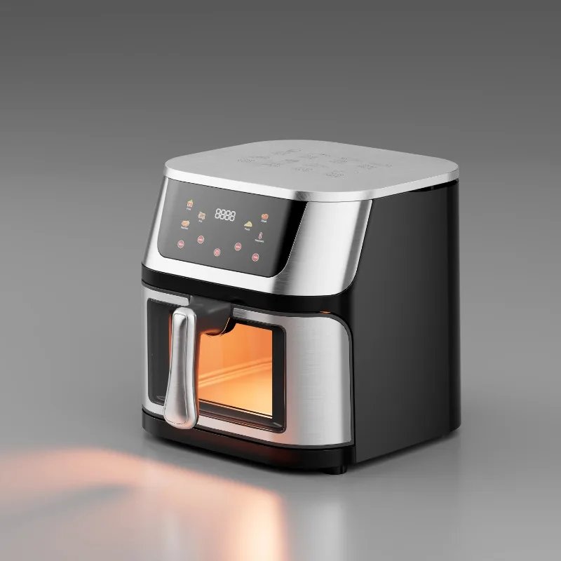 Household and Commercial Stainless Steel Visual Air Frier Fryer Manufacturer 8L 10L 12L 15L Multifuncional Air Fryer Oven