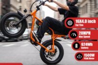 ESKUTE V101 Electric Dirt Bike,16'x4.0 Fat Tire Ebike,Electric Dirt Bike, 28mph, E Bike UL2849, 1 Year Warranty