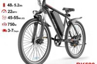 AOVOPRO BK520 26'' Electric Bicycle 750W Motor 48V 5.2AH Battery 22mph 7 Speed Mode 45miles Long Range Electric Bike for Adult