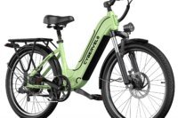 Cybervelo 1000W Peak Electric Bike for Adults up 80 Miles Removable Battery Ebike 26" Electric E Bike with 7-Speed Adult Electric Bicycles for Commute Beach Snow Womens and Man EK7