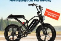 Cybervelo 1000W Electric Bike for Adults 20" Fat Tire All-Terrain E-Bike 48V 20AH/30AH Removable Battery 30MPH Electric Dirt Bike EK11